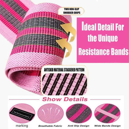 Sports Exercise Resistance Loop Band Set, 3 Counts Elastic Squat Resistance Band, Yoga Stretch Strap, Gym Exercise Equipment for Home Workout