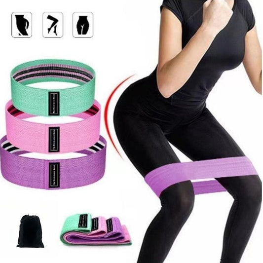 Sports Exercise Resistance Loop Band Set, 3 Counts Elastic Squat Resistance Band, Yoga Stretch Strap, Gym Exercise Equipment for Home Workout
